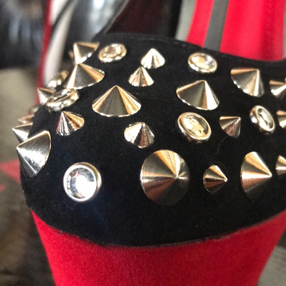 NWT ALBA high hills SHUES bottom RED - Picture 7 of 8